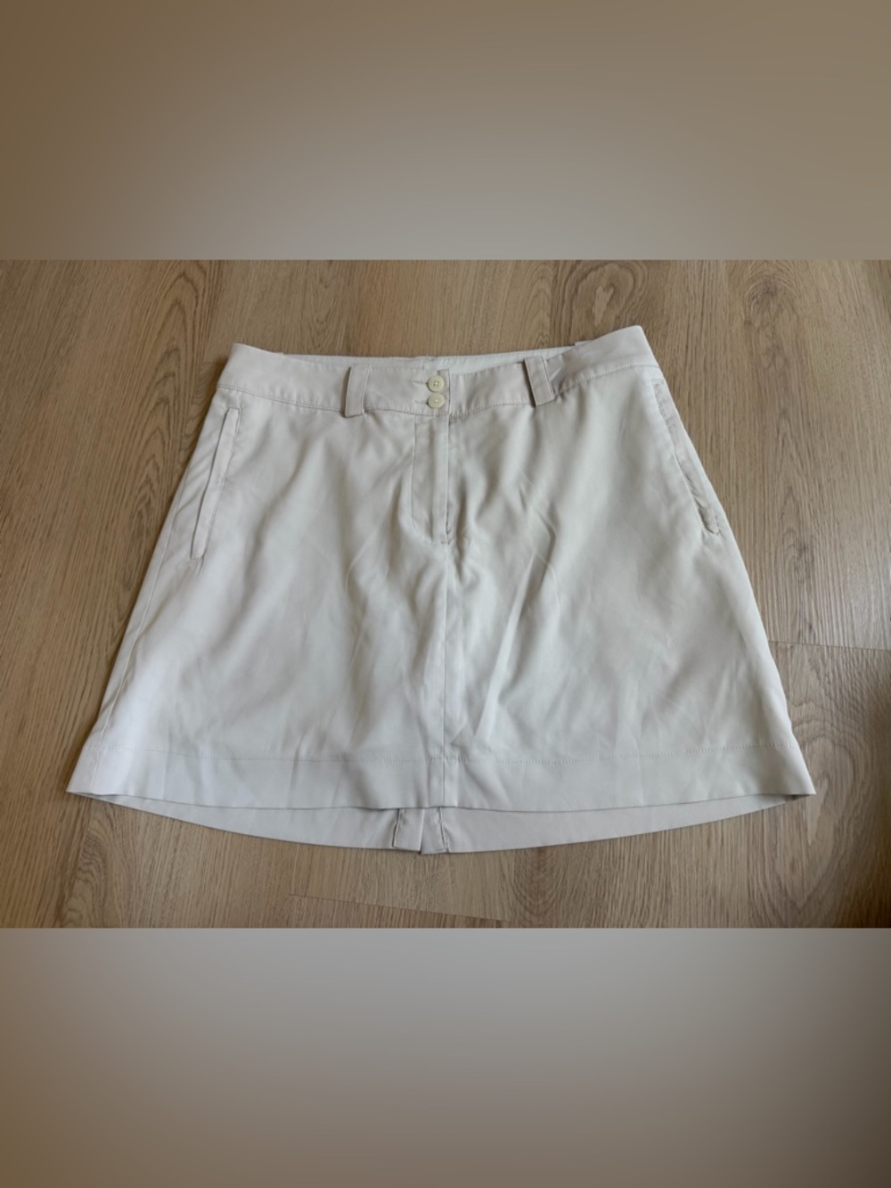 Nike Golf Dri Fit Modern Rise Tech Skort Shorts Khaki Beige Women's 10 Tennis